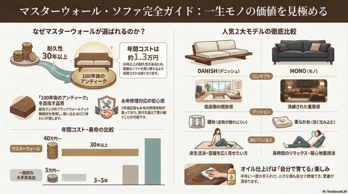 マスターウォールのソファが最高すぎる!デメリットとメリットの徹底比較から分かる後悔しない選び方!