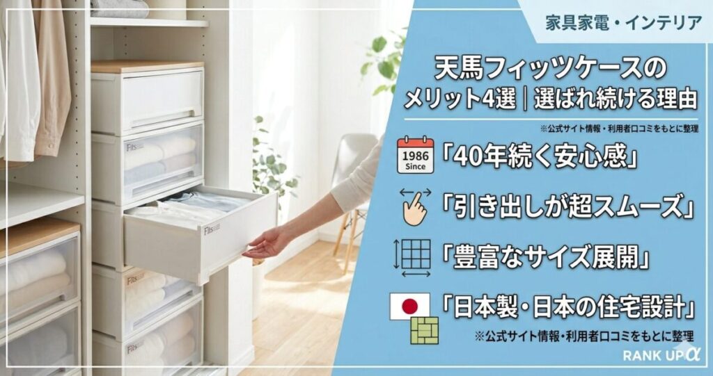 天馬フィッツ収納ケースのメリット