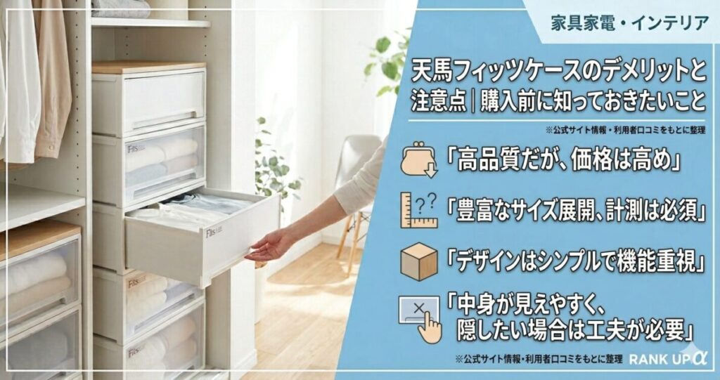 天馬フィッツ収納ケースのデメリット